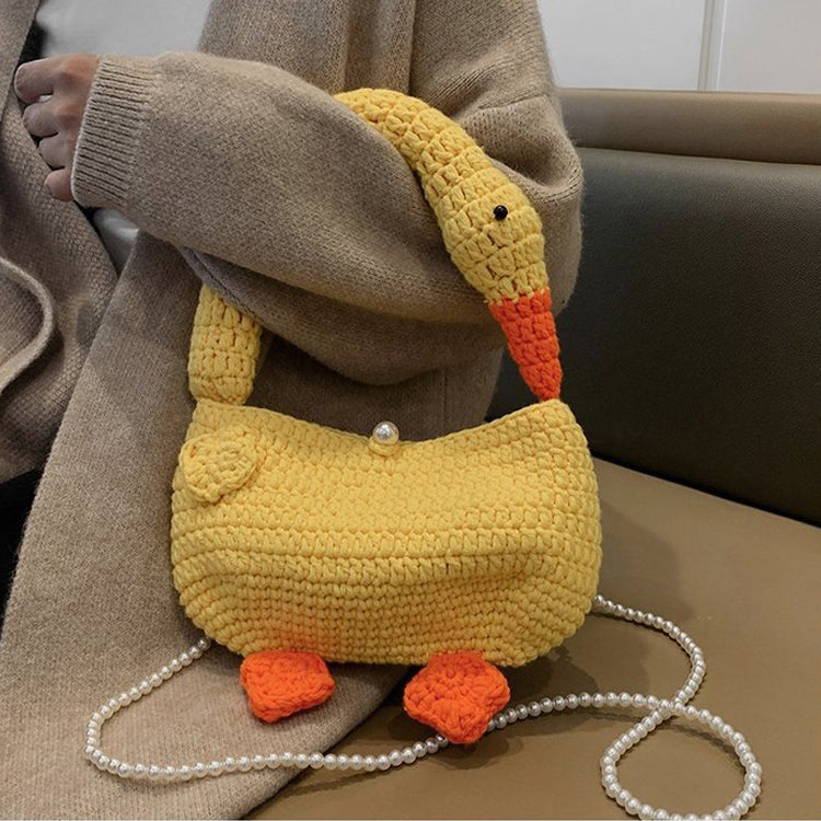 Handmade Unique Cute Goose Knitted Bag Crossbody Bag
