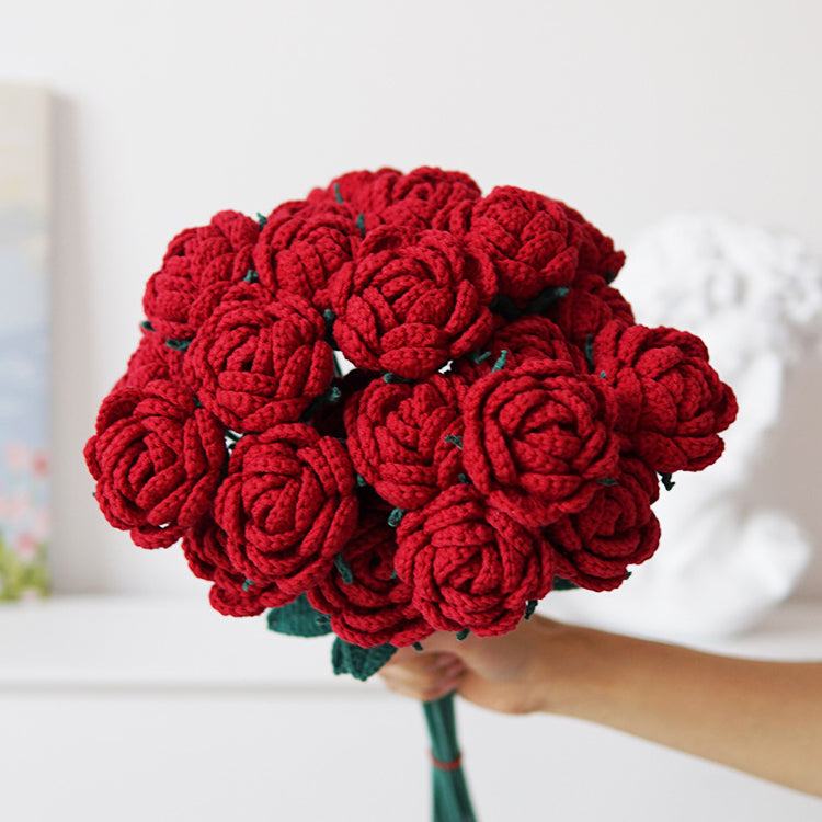 Handcrafted 2 Packs of Blooming Crochet Rose