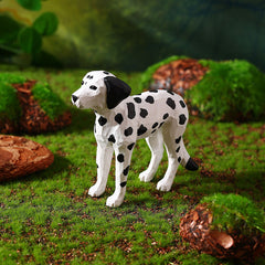 Hand-Carved Wooden Dalmatian Figurine - Realistic Linden Wood Dog Sculpture Ornament