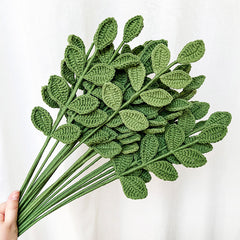 Handcrafted 5 Packs of Knitted Crochet Olive Leaves