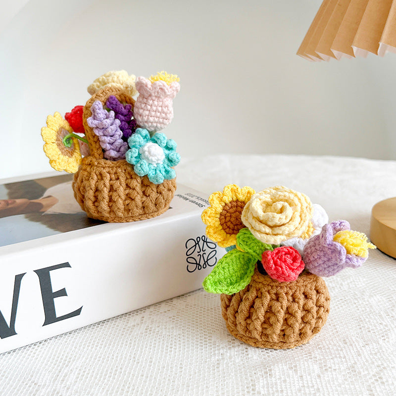 Handcrafted Crochet Blooming Flower Basket – A Garden in Hand