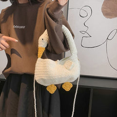 Handmade Unique Cute Goose Knitted Bag Crossbody Bag